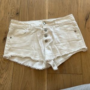 White denim shorts. Altard State